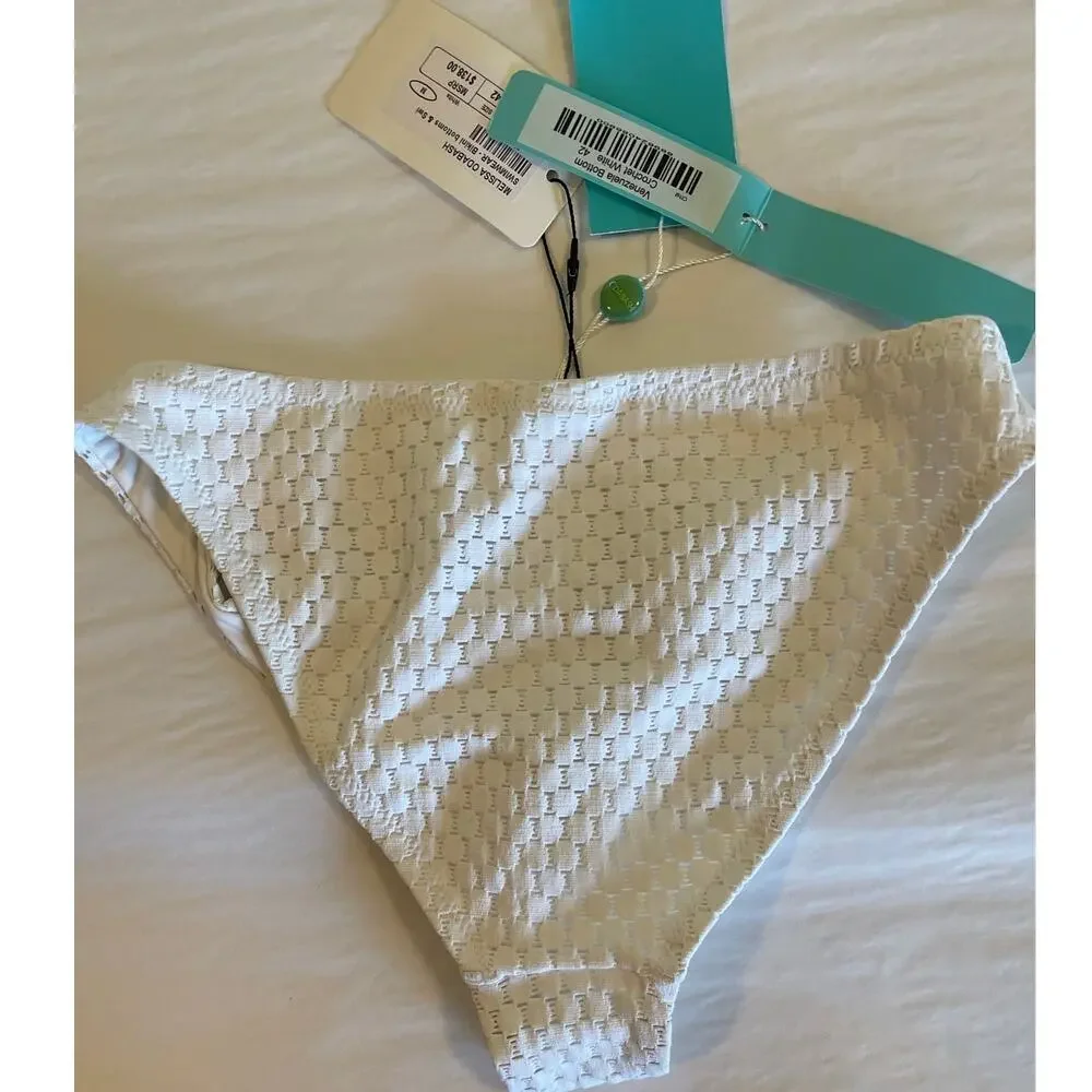 NWT: Melissa Odabash Venezuela Bottom in Crochet White Size 6